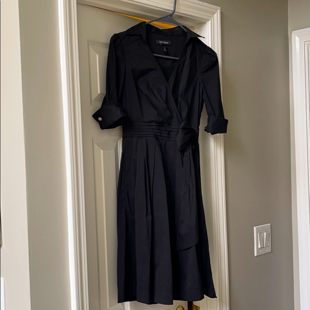 Black House White Market fit a flare Black dress